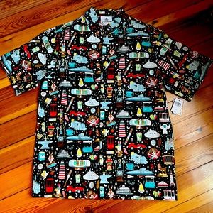 NWT Disneyland Attractions Button-Up Shirt - Small